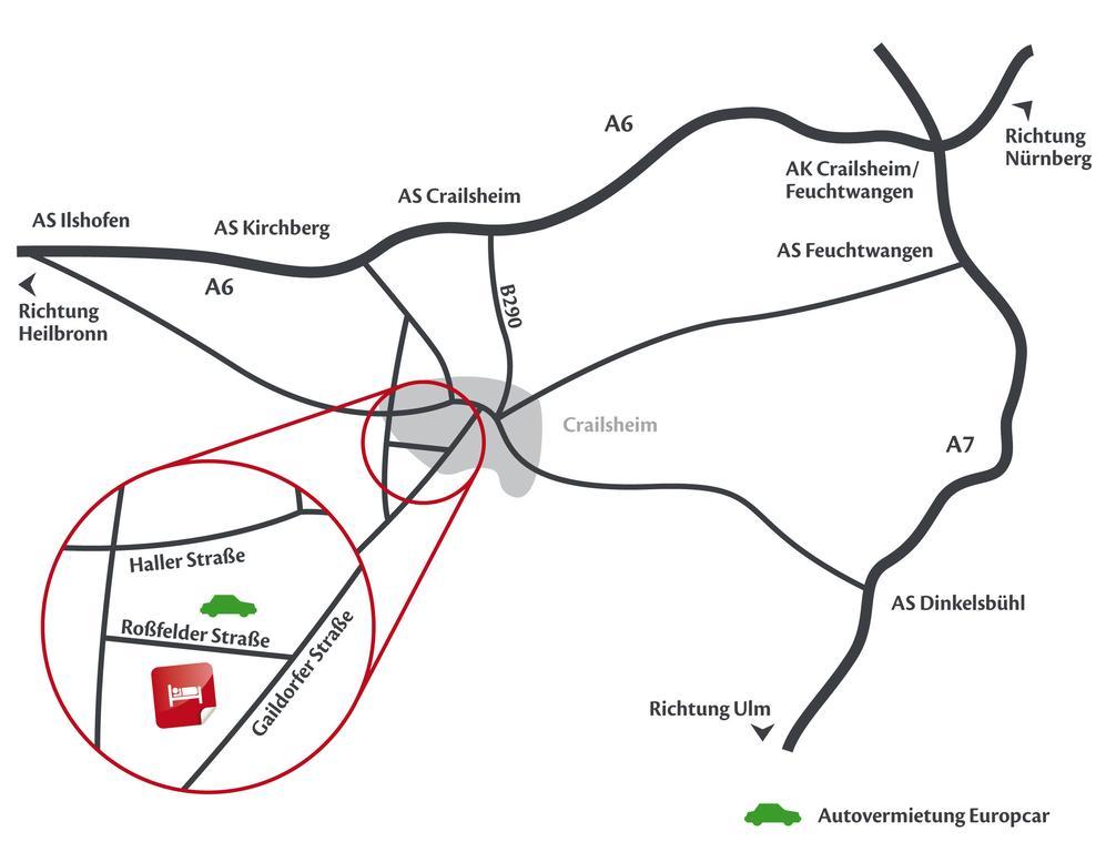 Inwest Hotel Garni Crailsheim Kültér fotó